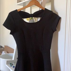 Black Fit and Flare Short Dress